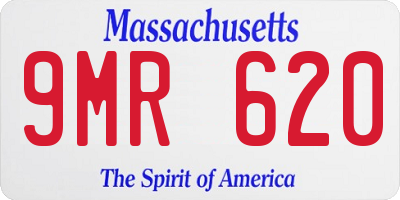 MA license plate 9MR620