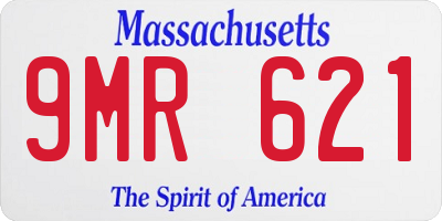 MA license plate 9MR621