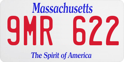 MA license plate 9MR622