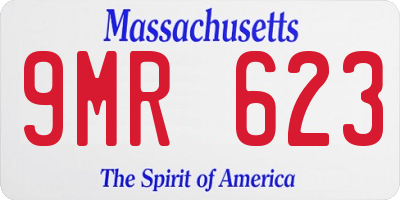 MA license plate 9MR623