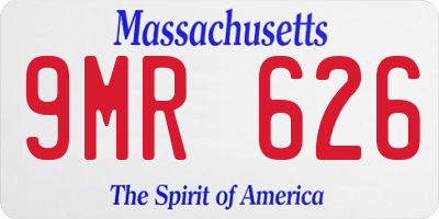 MA license plate 9MR626