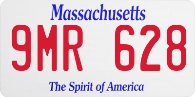 MA license plate 9MR628