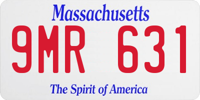MA license plate 9MR631