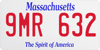 MA license plate 9MR632