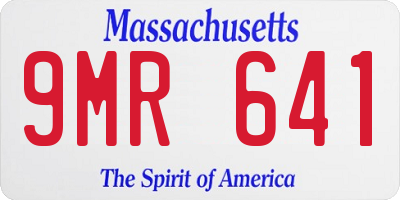 MA license plate 9MR641