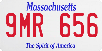 MA license plate 9MR656