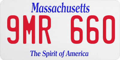 MA license plate 9MR660