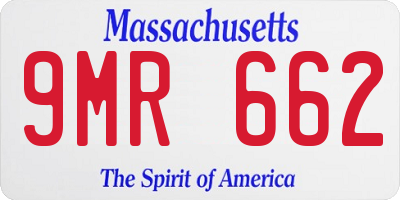 MA license plate 9MR662