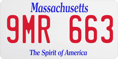 MA license plate 9MR663