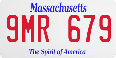 MA license plate 9MR679