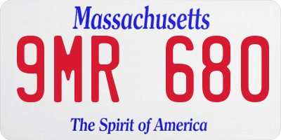 MA license plate 9MR680
