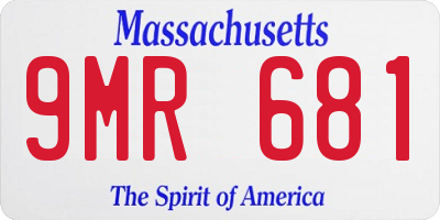 MA license plate 9MR681