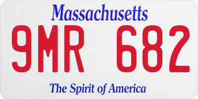 MA license plate 9MR682