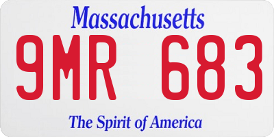 MA license plate 9MR683
