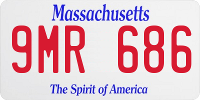 MA license plate 9MR686