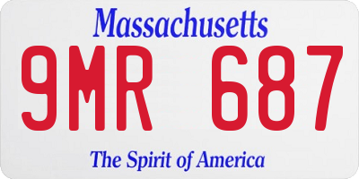MA license plate 9MR687