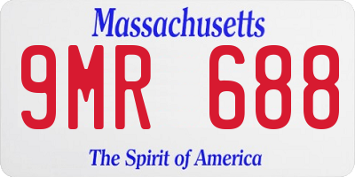 MA license plate 9MR688