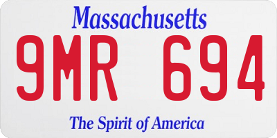 MA license plate 9MR694
