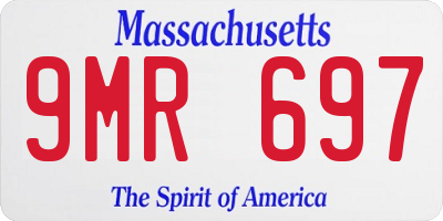 MA license plate 9MR697