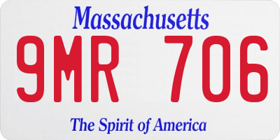 MA license plate 9MR706