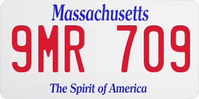 MA license plate 9MR709