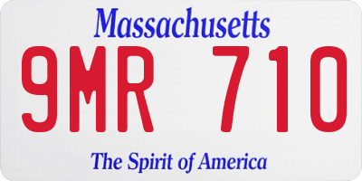 MA license plate 9MR710