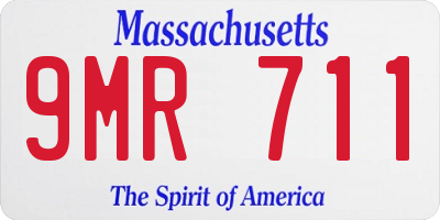 MA license plate 9MR711