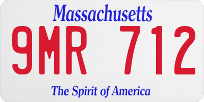MA license plate 9MR712
