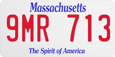 MA license plate 9MR713