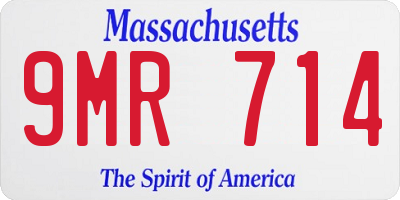 MA license plate 9MR714