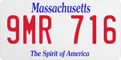 MA license plate 9MR716