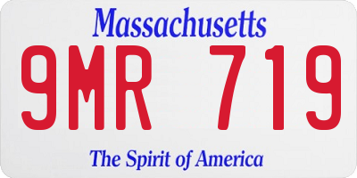 MA license plate 9MR719