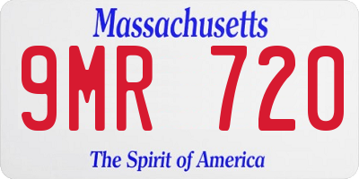 MA license plate 9MR720