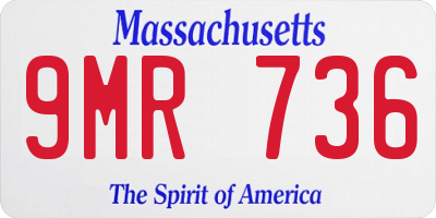 MA license plate 9MR736