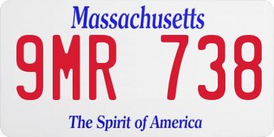MA license plate 9MR738