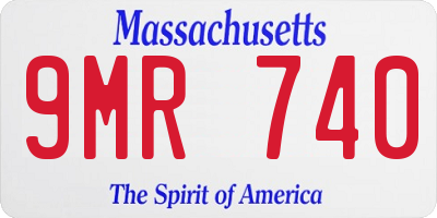 MA license plate 9MR740