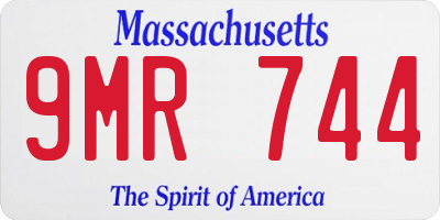 MA license plate 9MR744