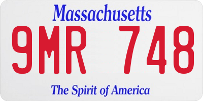 MA license plate 9MR748