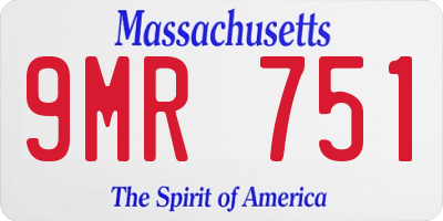 MA license plate 9MR751