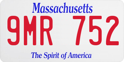 MA license plate 9MR752