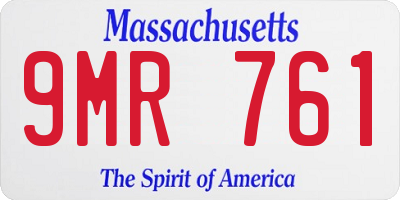 MA license plate 9MR761