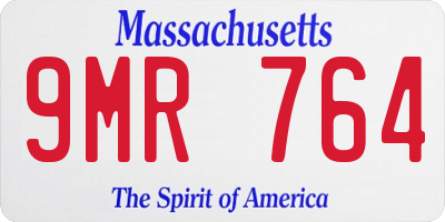 MA license plate 9MR764