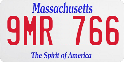 MA license plate 9MR766