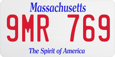 MA license plate 9MR769
