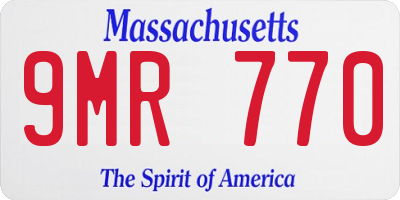 MA license plate 9MR770