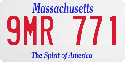 MA license plate 9MR771