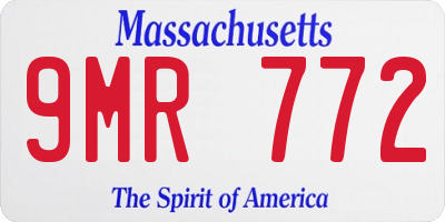 MA license plate 9MR772