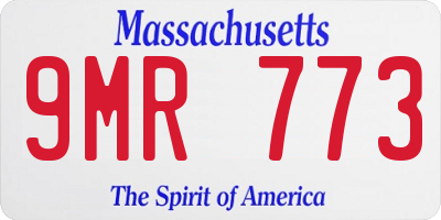 MA license plate 9MR773