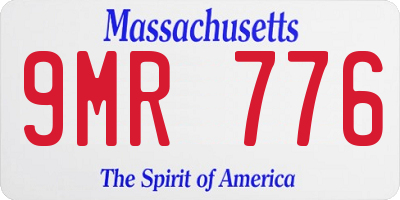 MA license plate 9MR776