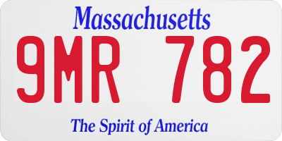 MA license plate 9MR782